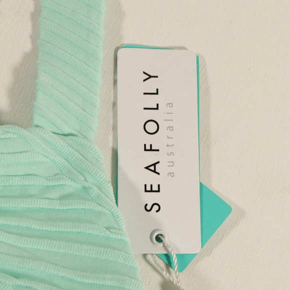 NWT Seafolly Freshwater Crop Top in Fresh Mint - Picture 6 of 10